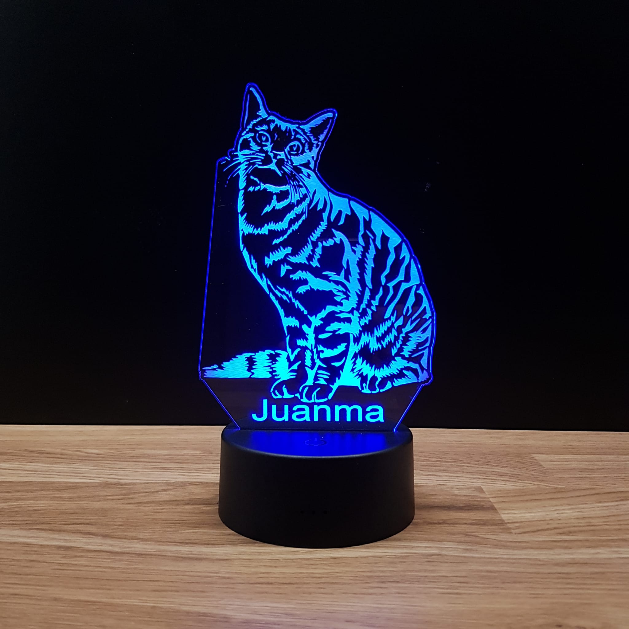 Lámpara Gato con iluminación LED Multicolor